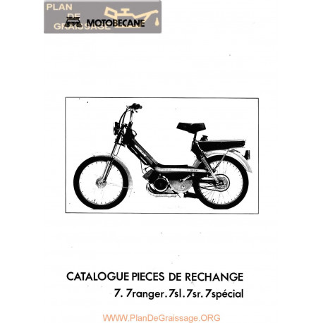 Motobecane 7 Ranger Sl Sr Special Catalaloge Pices