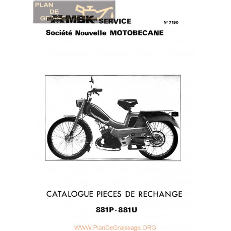 Motobecane 88 1p 1u 7190 Catalogu Pieces Rechange