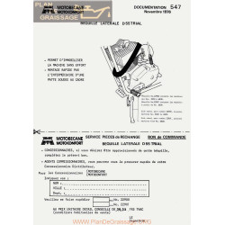 Motobecane Bequille Laterale D55 Trial 1976 Note Tech Num 547