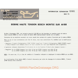 Motobecane Bobine Haute Tension Bosch Av88 1975 Note Tech Num 10165