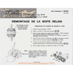 Motobecane Boite Relais G D 98 Sp 1970 Note Tech Num 20021