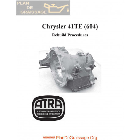 Chrysler Atra 41te A 604 Rebuild