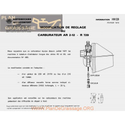Motobecane Carburateur Ar 2 12 R729 1973 Note Tech Num 10123