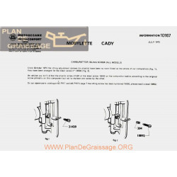 Motobecane Carburateur Cady 1975 Note Tech Num 10167