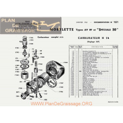 Motobecane Carburateur H 14 1961 Note Tech Num 161