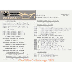 Motobecane Catalogue Pieces 7 X S L Vs Vl 1973 Note Tech Num 511