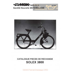 Motobecane Catalogue Solex 3800 Mbk