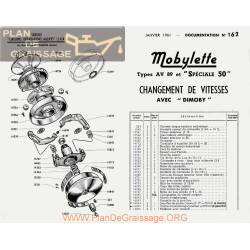 Motobecane Changement Vitesse Dimoby 1961 Note Tech Num 162