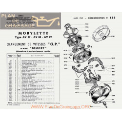 Motobecane Changement Vitesses Gp Dimoby 1960 Note Tech Num 136