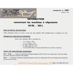 Motobecane Clignotants 93 125 Dl 1971 Note Tech Num 10092