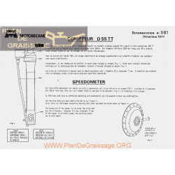 Motobecane Compteur Speedometer D 55 Tt 1977 Note Tech Num 581
