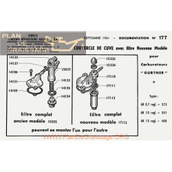 Motobecane Couvercle Cuve Gurtner 1961 Note Tech Num 177