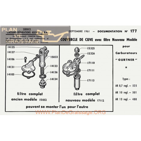 Motobecane Couvercle Cuve Gurtner 1961 Note Tech Num 177
