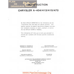 Chrysler Atsg A 404 413 415 470 Transmission Repair Manual