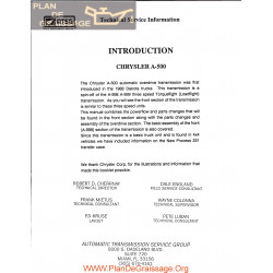 Chrysler Atsg A 500 Transmission Repair Manual