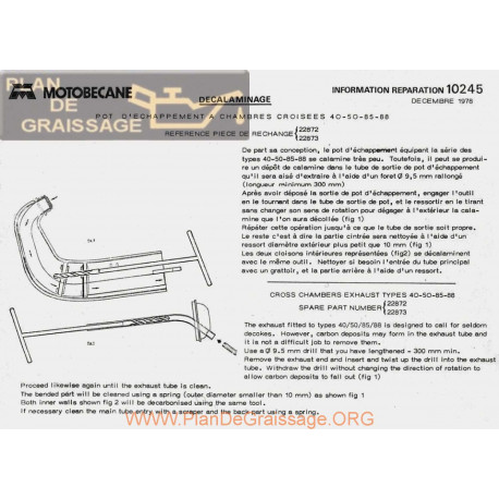 Motobecane Decalaminage 40 50 85 88 1978 Note Tech Num 10245
