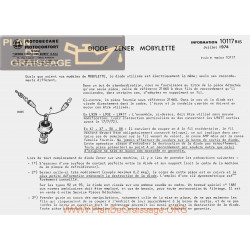 Motobecane Diode Zener Mobylette 1974 Note Tech Num 10117bis