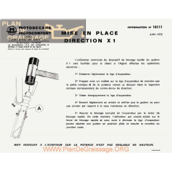 Motobecane Direction X1 1972 Note Tech Num 10111