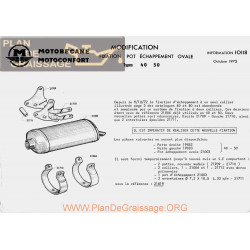 Motobecane Echappement Ovale 40 50 1972 Note Tech Num 10118