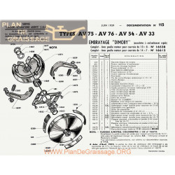 Motobecane Embrayage Dimoby 1959 Note Tech Num 115