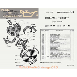 Motobecane Embrayage Dimoby Av 44 32e 76 85 1961 Note Tech Num 168