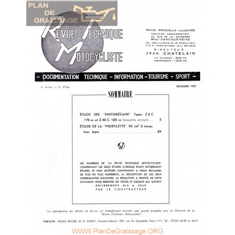Motobecane Etude Des Z2c Et Z46c
