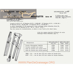 Motobecane Fourche Serie 40 1972 Note Tech Num 497