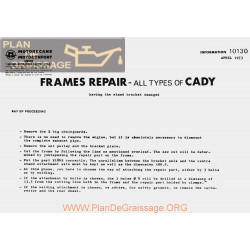 Motobecane Frames Repair Caddy 1973 Note Tech Num 10130
