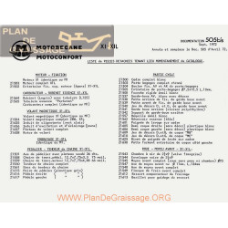 Motobecane Liste Pieces Detachees Xi Xil 1972 Note Tech Num 505b