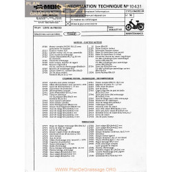 Motobecane Liste Pieces Weeky 1985 Note Tech Num 10431