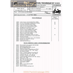 Motobecane Liste Rechange 51 Vlm Bleu Ming 1984 Note Tech Num 10393