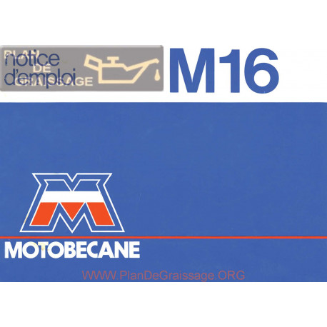 Motobecane M16 Notice D Emploi