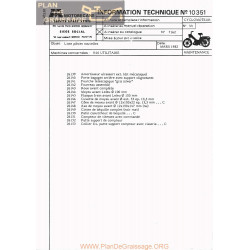 Motobecane M16 Utilitaire Pieces 1982 Note Tech Num 10351
