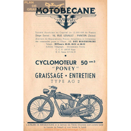 Motobecane Manuel Technique Ag2