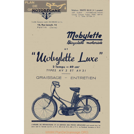 Motobecane Manuel Technique Av3 Av31