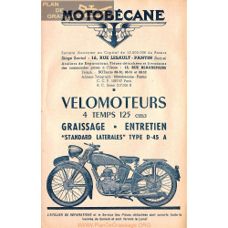 Motobecane Manuel Technique D45a