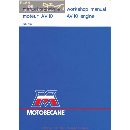 Motobecane Manuel Technique Moteur Av10 7 166