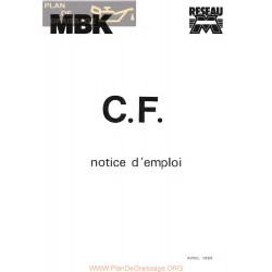 Motobecane Mbk Cf Norice D Emploi