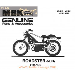 Motobecane Mbk Genuine 17nl15 M51f01 1997 Roadster