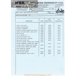 Motobecane Mise A Jour 41s 1988 Note Tech Num 10505