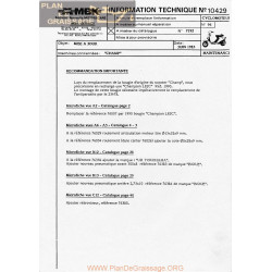 Motobecane Mise A Jour Champ 1985 Note Tech Num 10429