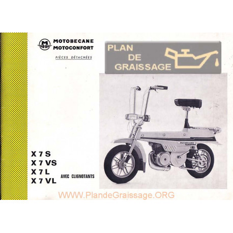 Motobecane Mobyx X7 Le Manuel De Pieces De Rechange