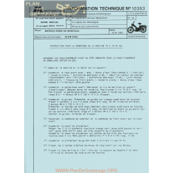 Motobecane Montage Instructions 50 Ew 79z 1982 Note Tech Num 10353