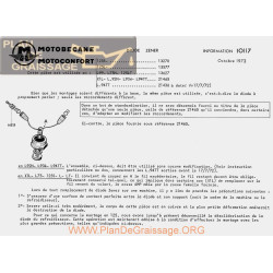 Motobecane Motoconfort Diode Zener 1972 Note Tech Num 10117