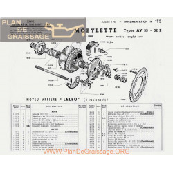 Motobecane Moyeu Ar Av 33 32e 1961 Note Tech Num 175