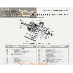 Motobecane Moyeu Prior 90 Av 65 68 1962 Note Tech Num 189