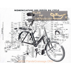 Motobecane Nomenclature Cadre 3800