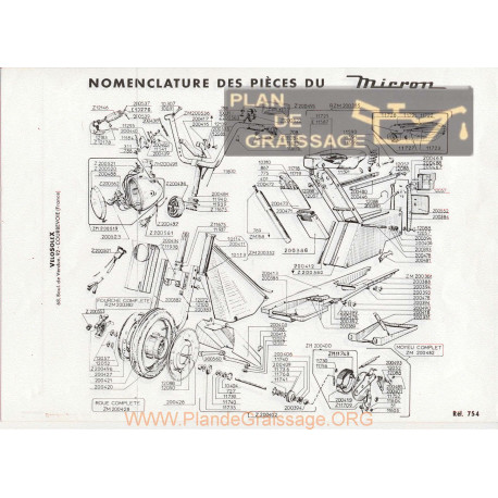 Motobecane Nomenclature Cadre Micron