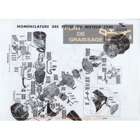 Motobecane Nomenclature Moteur 3300