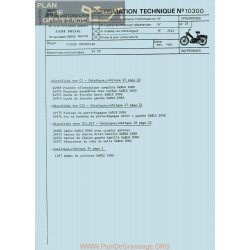 Motobecane Pieces 41 Ts 1981 Note Tech Num 10300